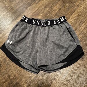 Under Armour Women's Athletic Shorts in Gray and Black